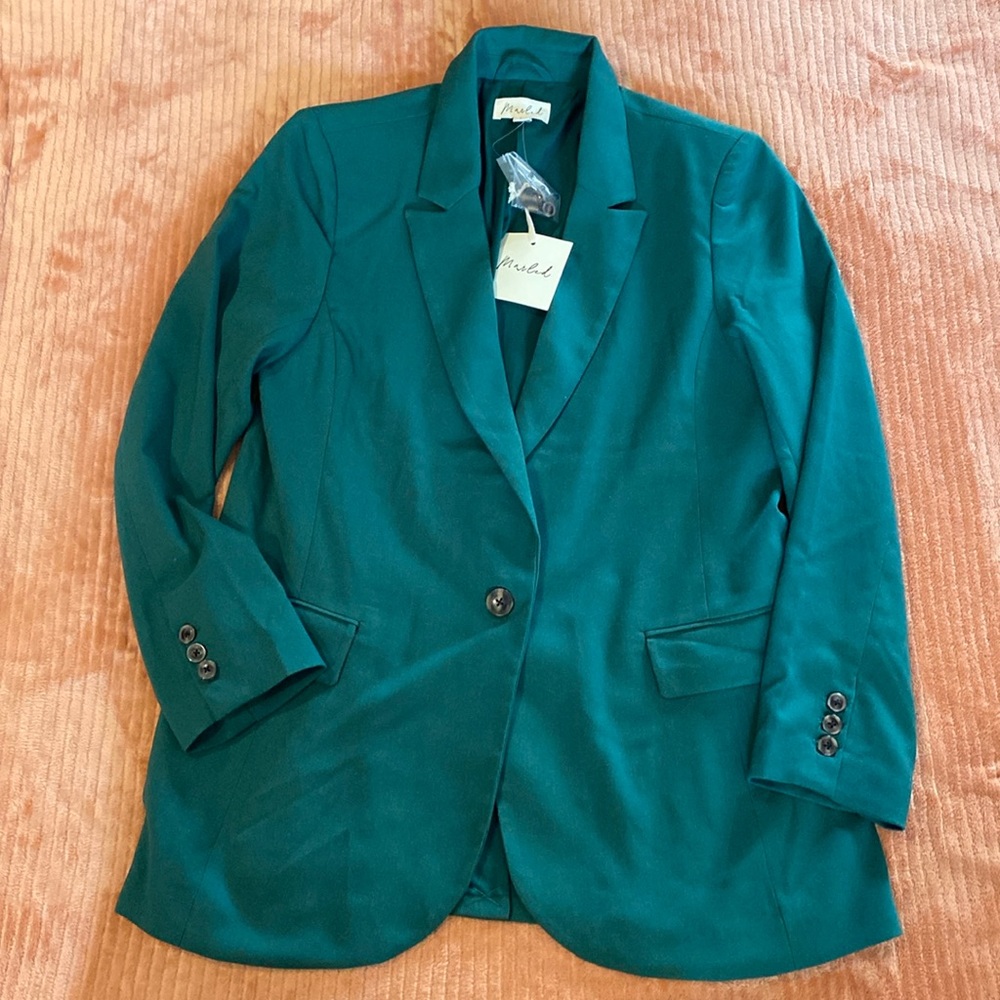 NEW Marled Rainforest Green Large Blazer
